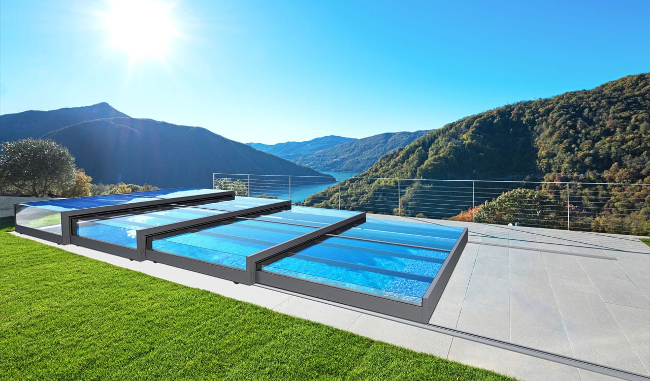 L'abri extra plat pour la couverture et la sécurité des piscines