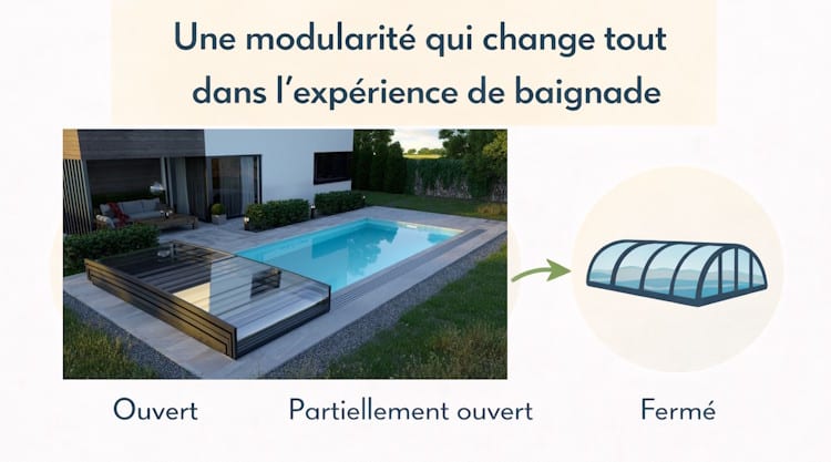 modularité abri de piscine télescopique